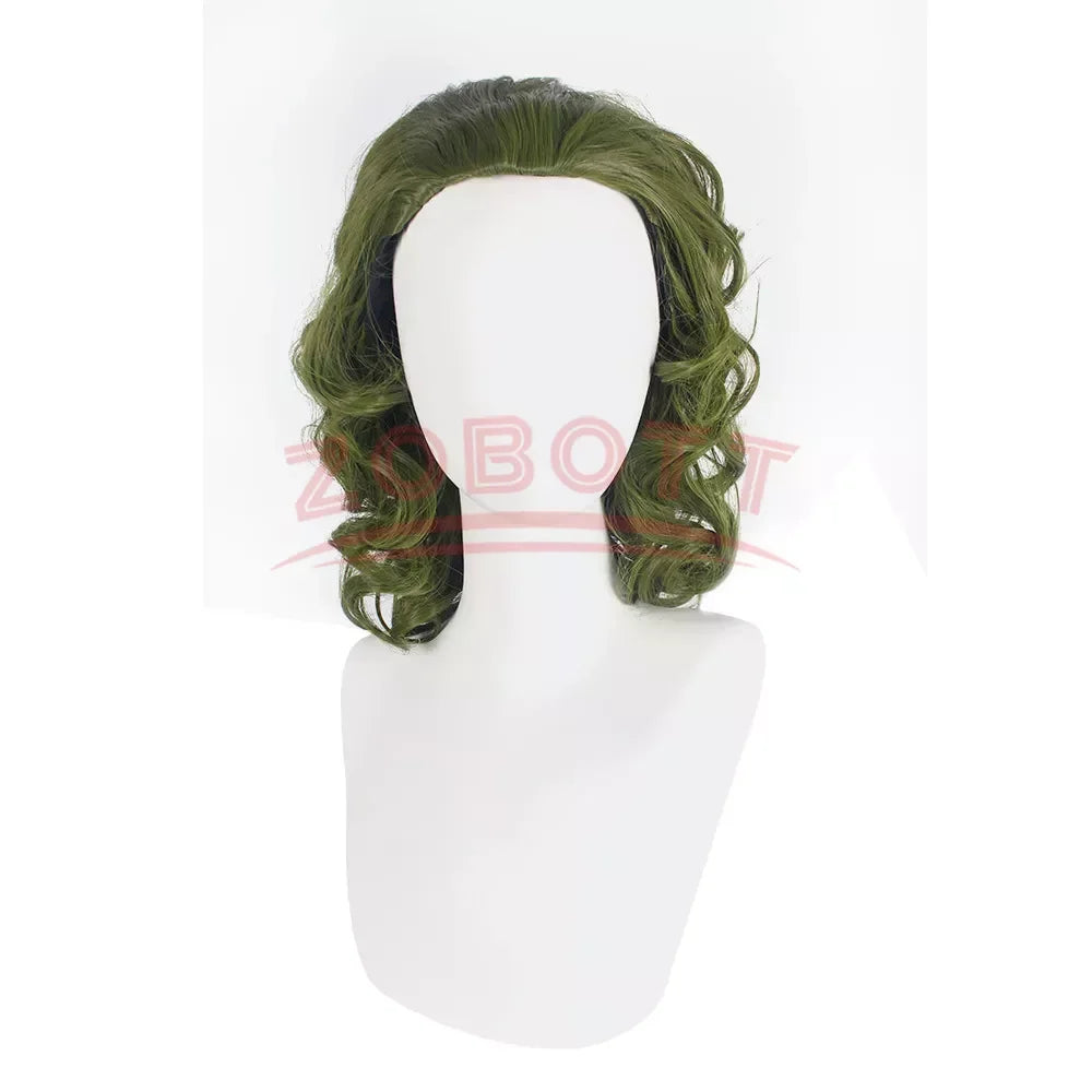 Joker Male Cosplay Costume Set with Mask & Wig