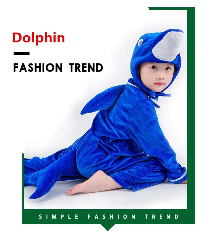 Kids Crab Dolphin Shrimp Pengium Costumes