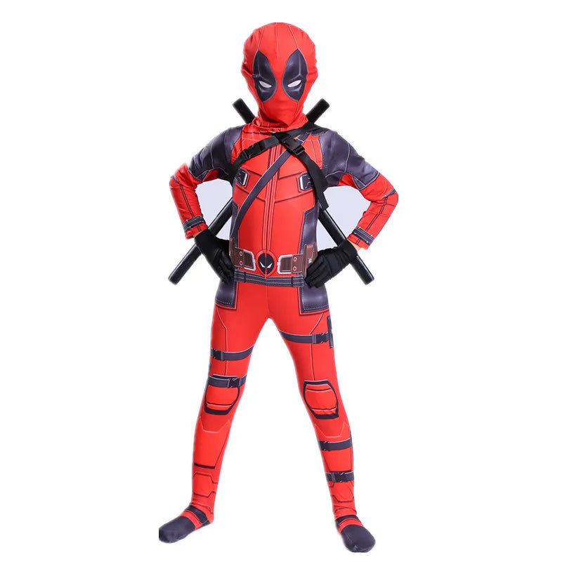 Deadpool Superhero Jumpsuit Costume with Mask