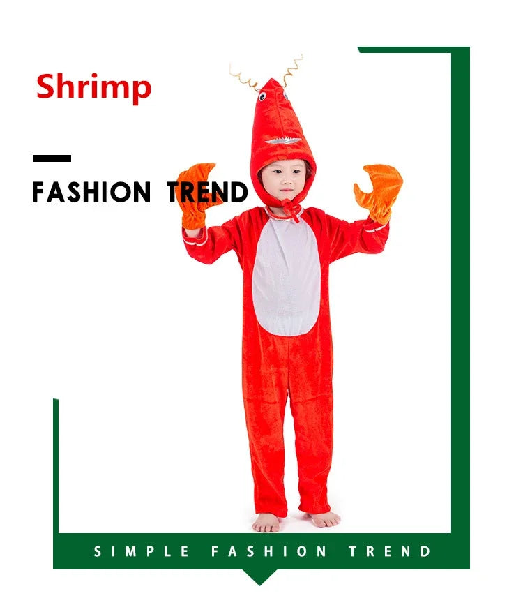 Kids Crab Dolphin Shrimp Pengium Costumes