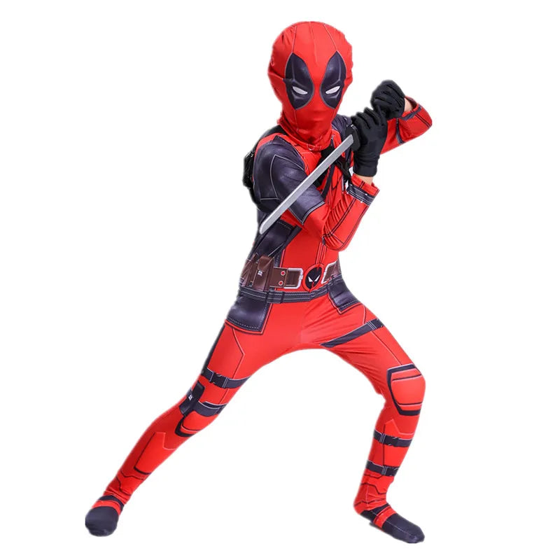 Deadpool Superhero Jumpsuit Costume with Mask