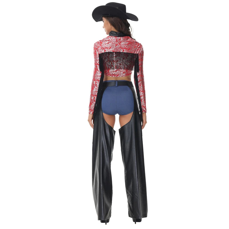 Carnival Halloween Lady West Cowboy Cowgirl Costume