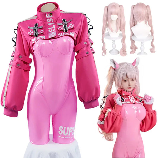 Nikki Alice Cosplay Costume with Ear Gloves Wig