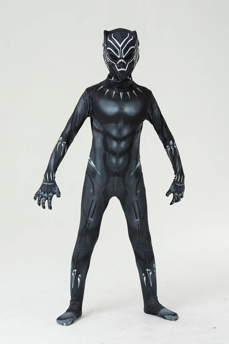 Anime Superhero Kids Panther Jumpsuits