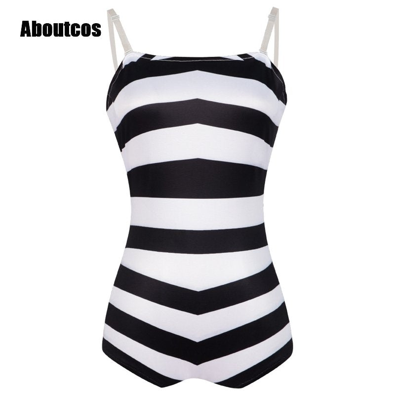 Striped Swimsuit Barbiee Cosplay Costume for Halloween