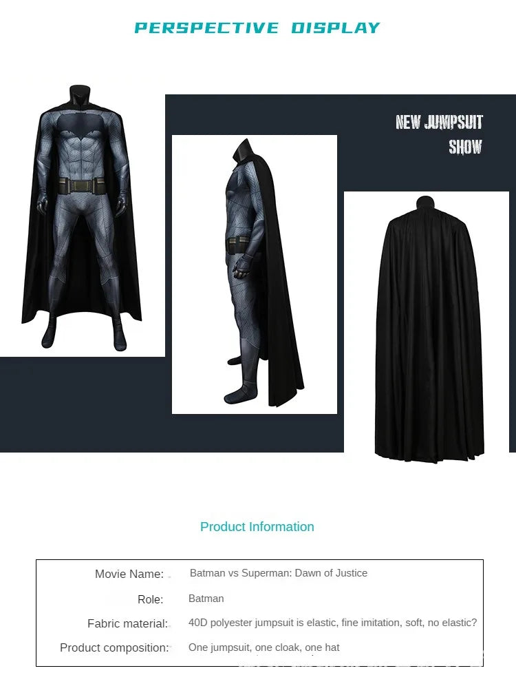 Men's Cosplay Batman Costume Justice Dawn