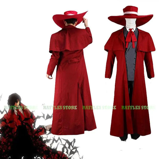 Red Trench Alucard Van Cosplay Costume - Costume product photo