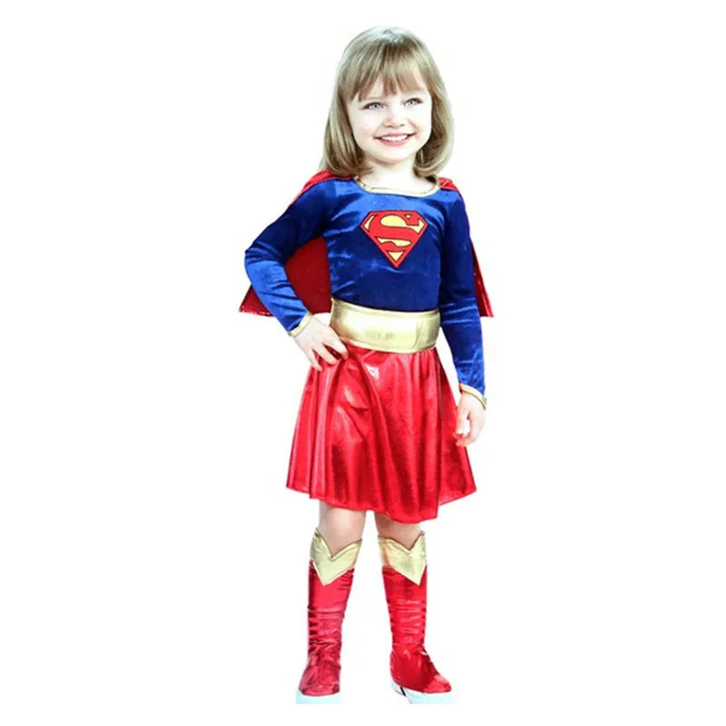 Superwoman & Supergirl Cosplay Dress Costume Set