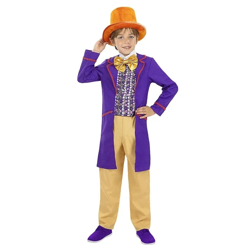 Child Factory Owner Cosplay Worker Boy Halloween Costume