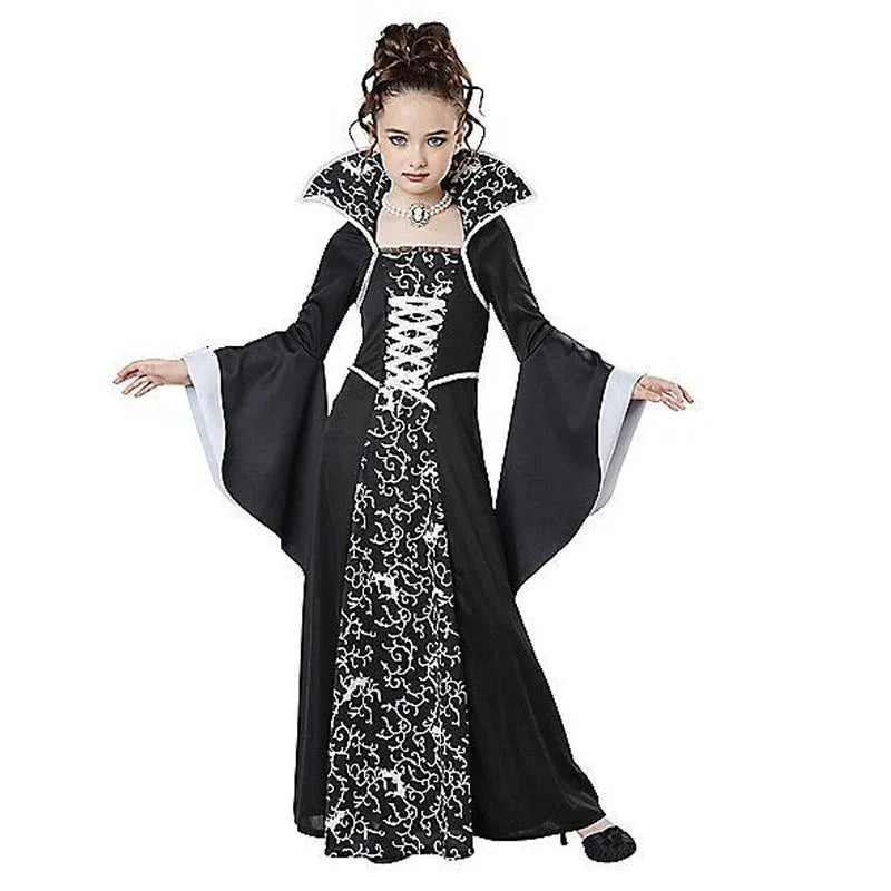 Halloween Cosplay Witch Vampire Costume for Kids Girls