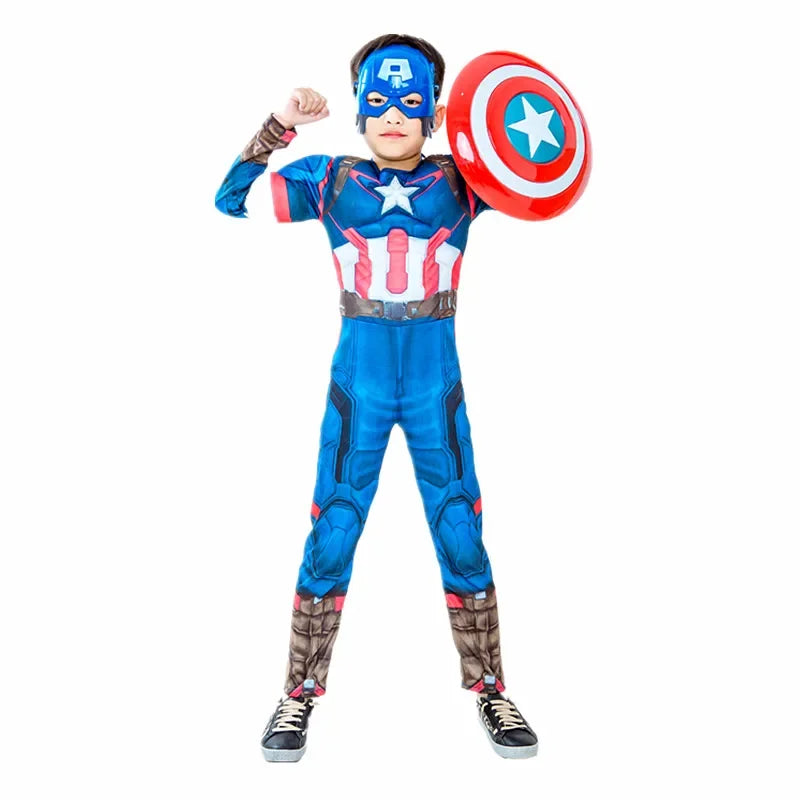 Kids Superhero Muscle Costume with Mask
