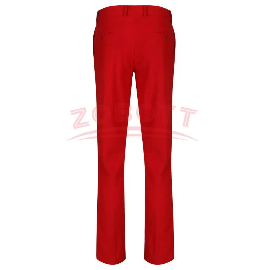 Joker Male Cosplay Costume Set with Mask & Wig