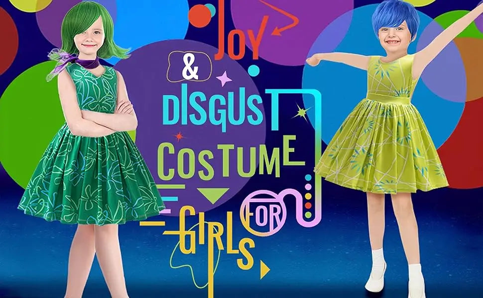 Disgust Cosplay Costume Set for Girls