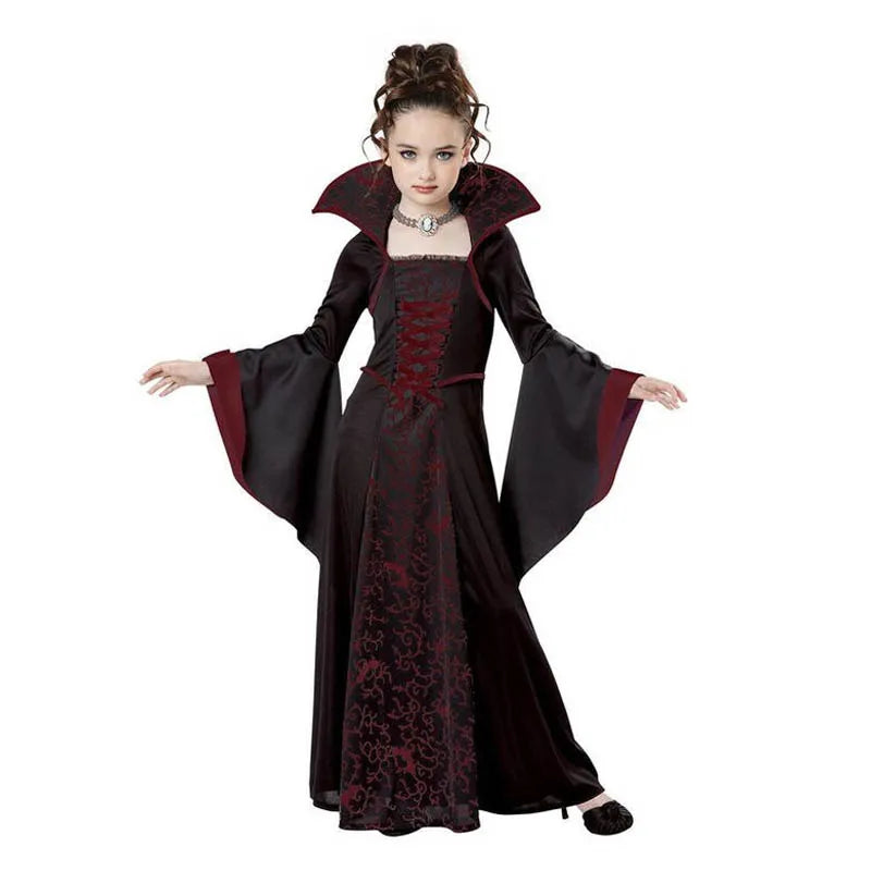 Halloween Cosplay Witch Vampire Costume for Kids Girls