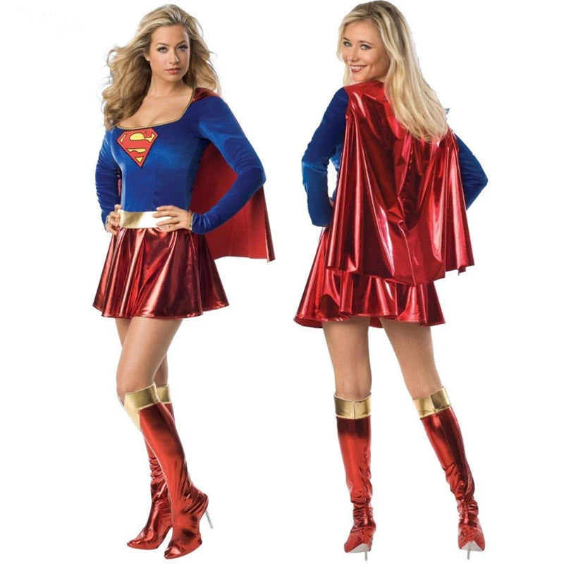 Superwoman & Supergirl Cosplay Dress Costume Set