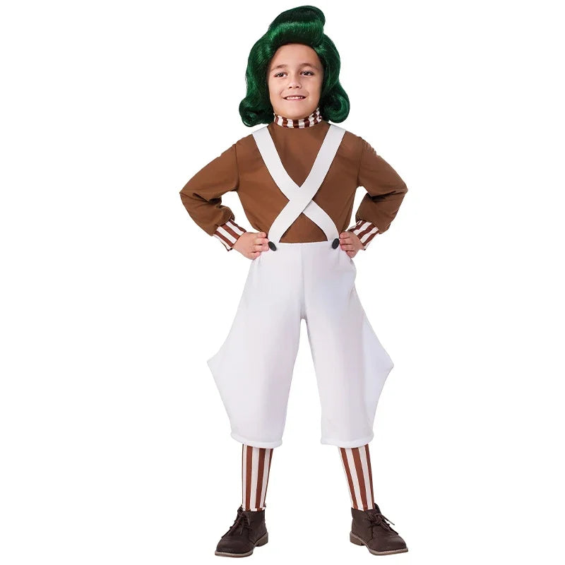 Child Factory Owner Cosplay Worker Boy Halloween Costume