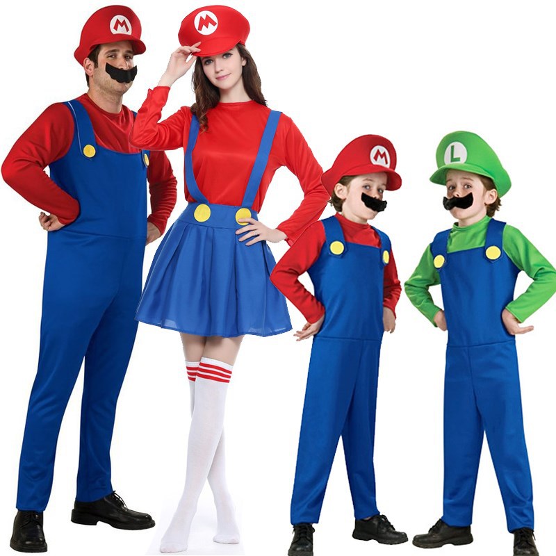 Luigi & Mario Halloween Cosplay Costumes