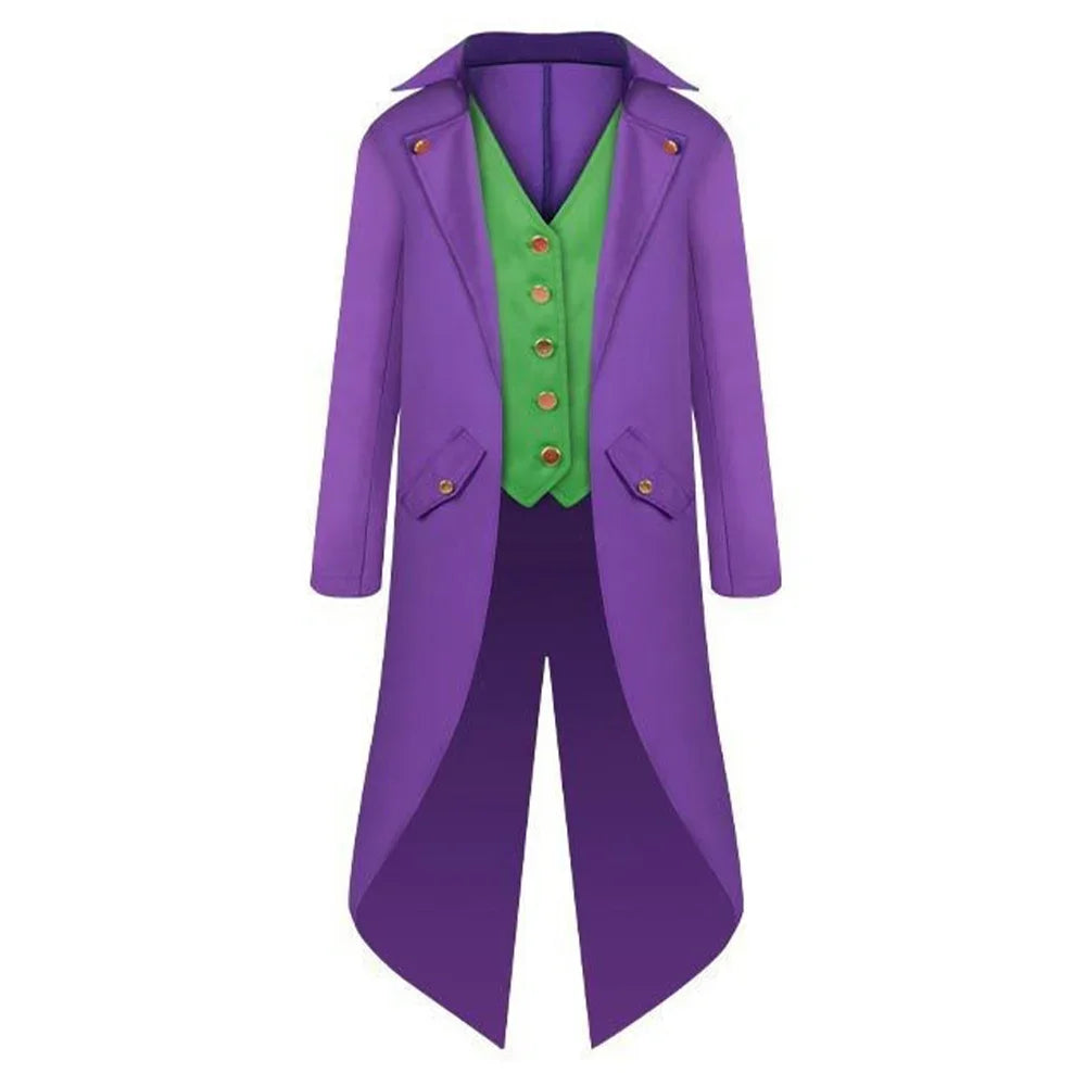 Joker Super Villain Costume Tuxedo Jacket Vest Set