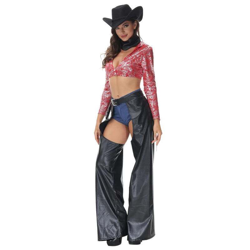 Carnival Halloween Lady West Cowboy Cowgirl Costume