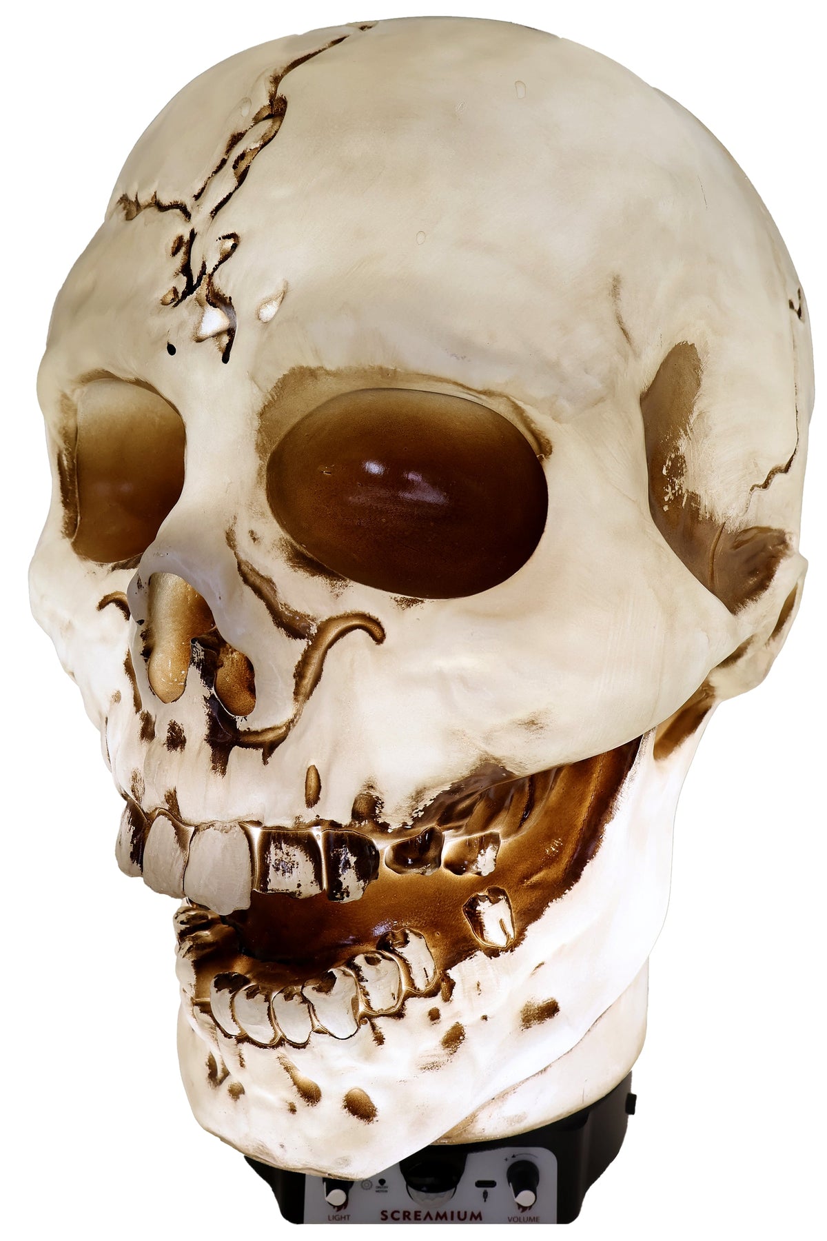 SCREAMIUM 20-Inch Animated Light-Up Skull Prop