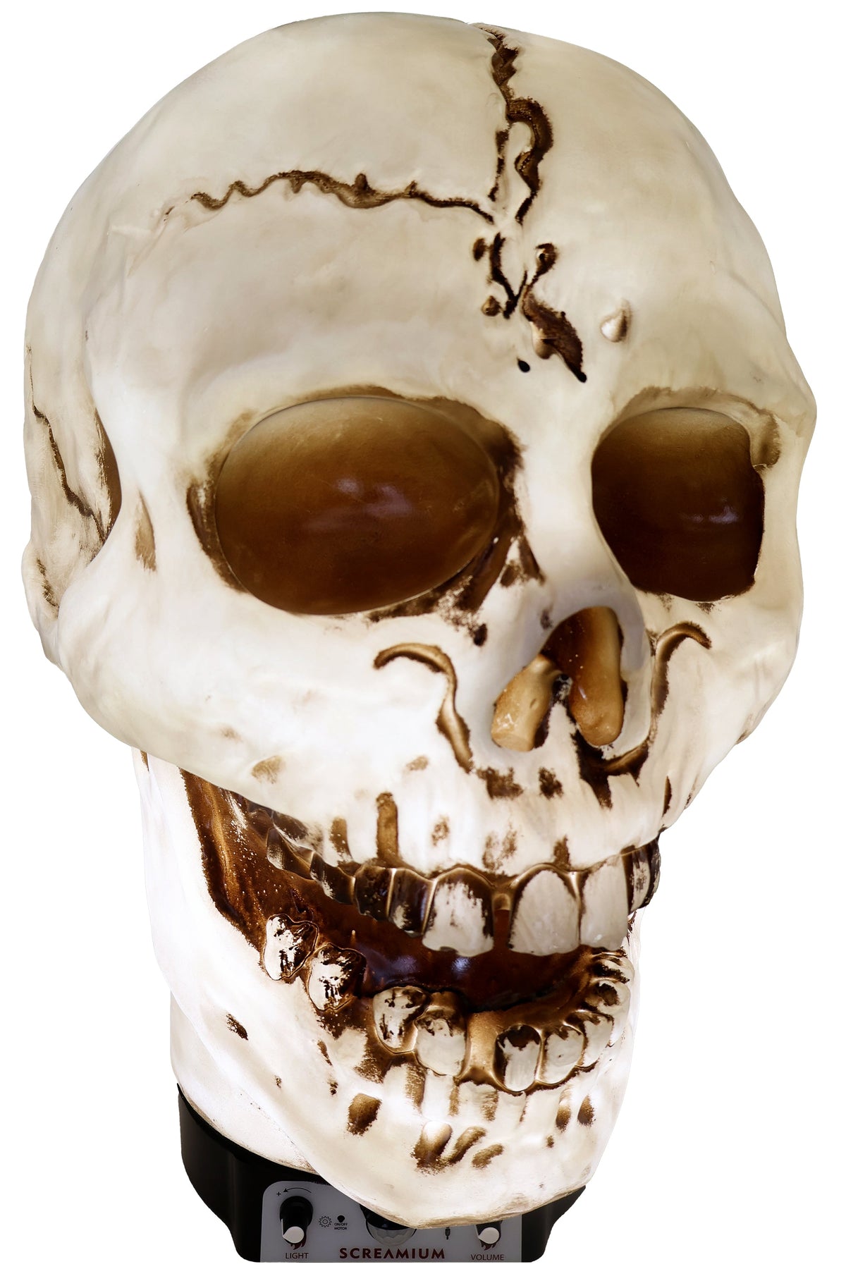 SCREAMIUM 20-Inch Animated Light-Up Skull Prop