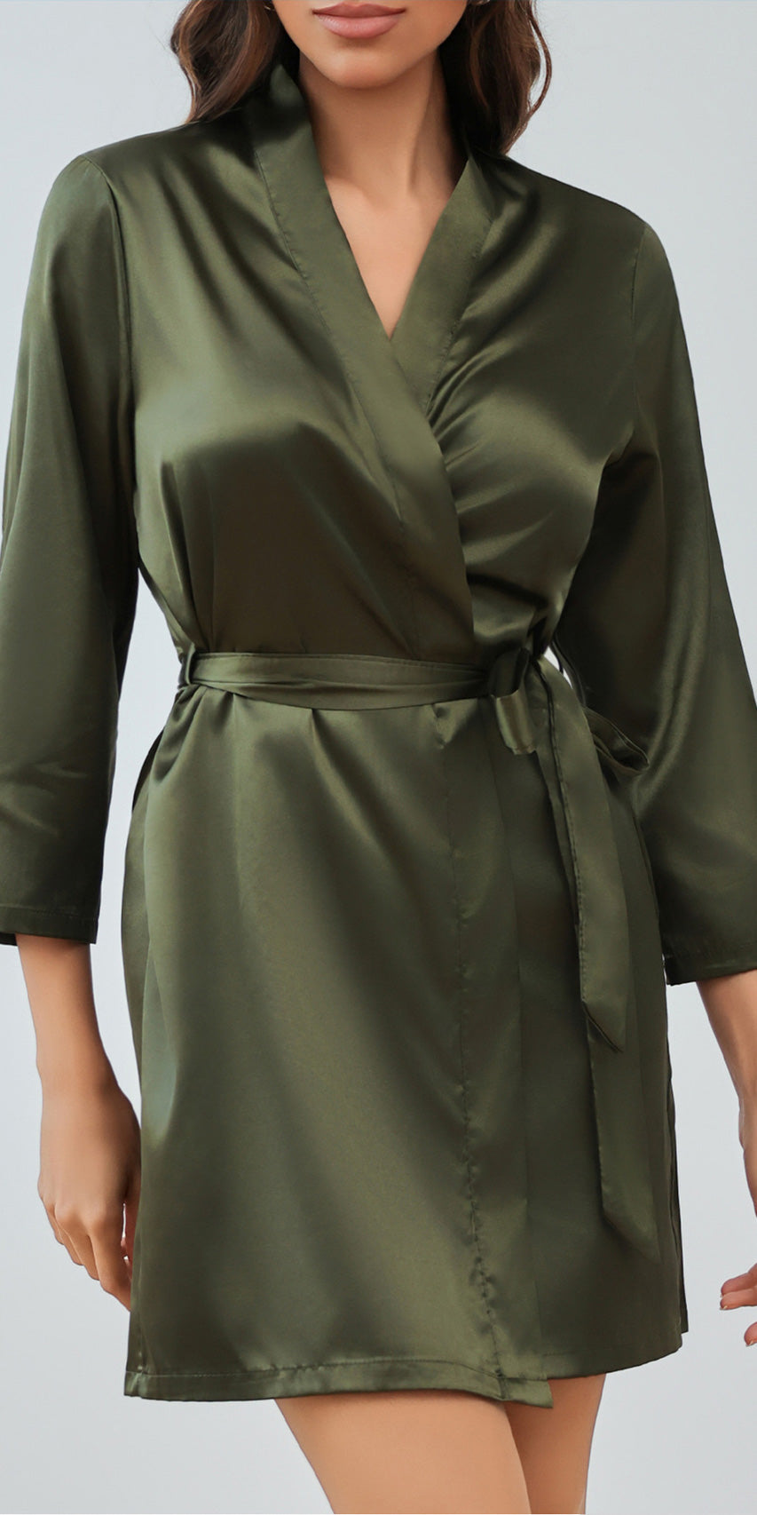 Plus Size Classic Satin Robe