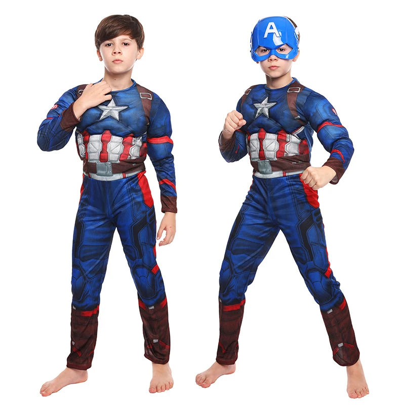 Marvel Superhero Spider Man Captain America Iron Man Thor Hulk Cosplay Costume