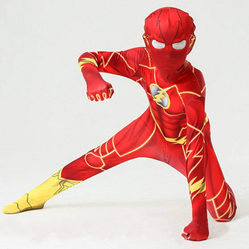 Flash Superhero Cosplay Costume for Kids & Adults