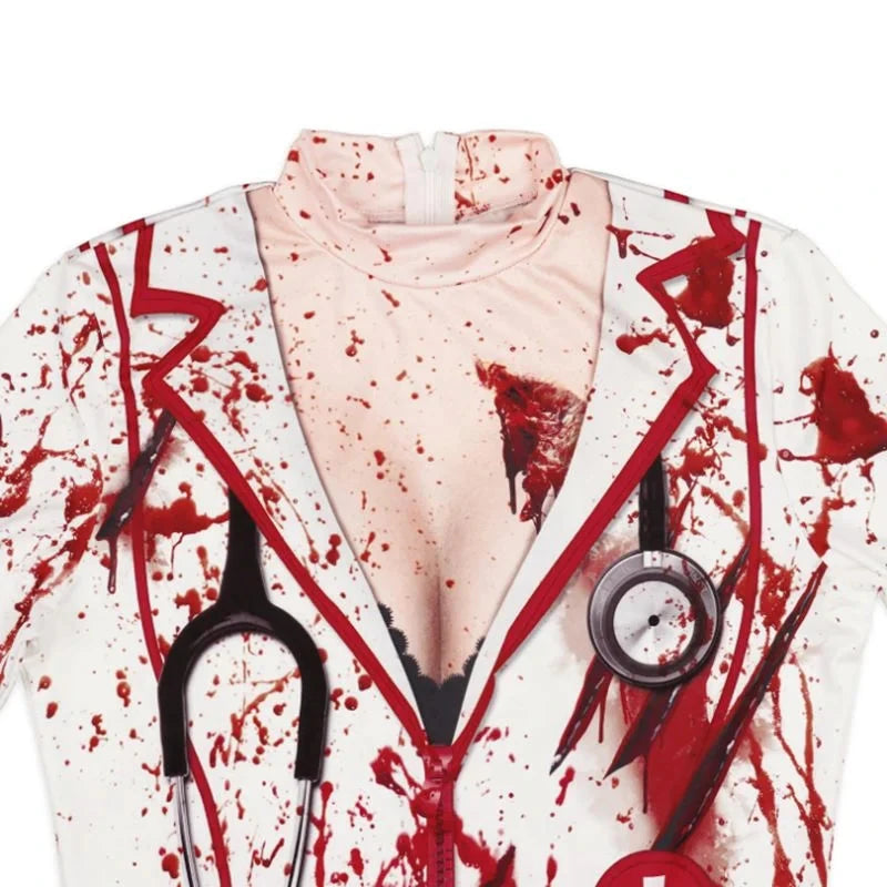 Bloody Nurse Zombie Dress