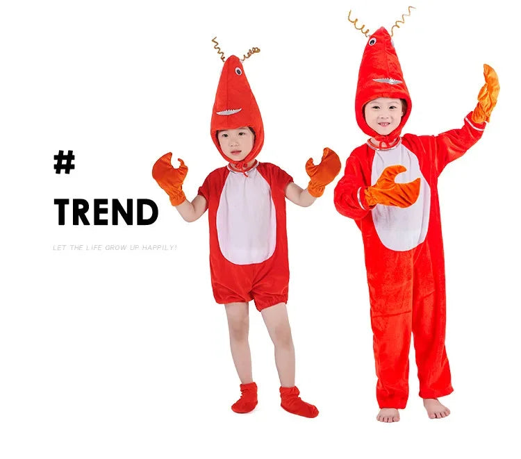 Kids Crab Dolphin Shrimp Pengium Costumes