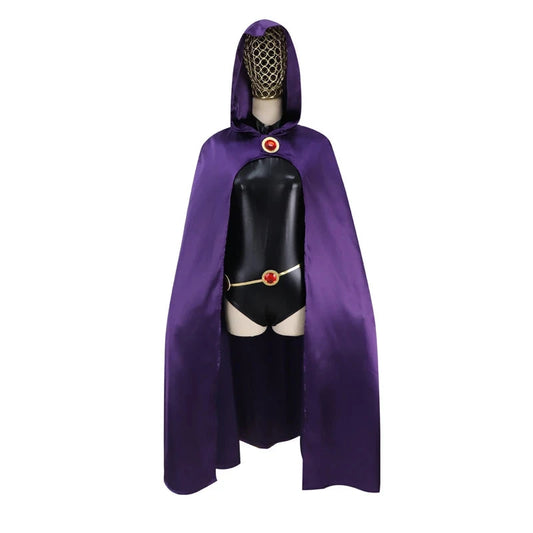 Teen Titans Raven Cosplay Costume Deluxe Set