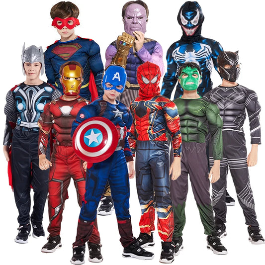 Halloween Marvel Superhero Spider Man Captain America Iron Man Thor Hulk Cosplay Costume for adults