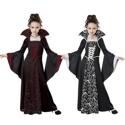 Halloween Cosplay Witch Vampire Costume for Kids Girls