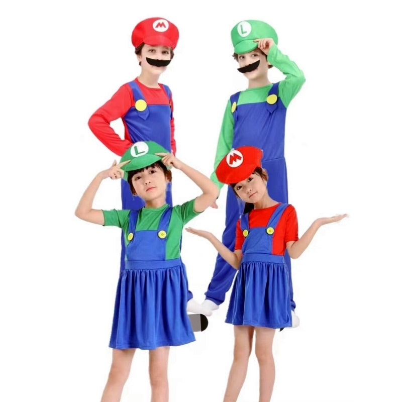 Luigi & Mario Halloween Cosplay Costumes