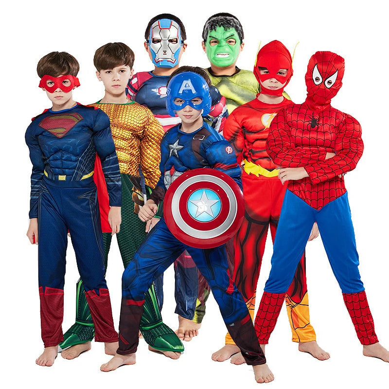 Marvel Superhero Spider Man Captain America Iron Man Thor Hulk Cosplay Costume