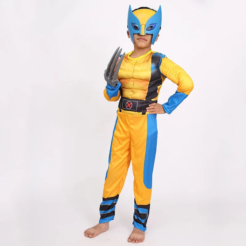 Wolverine Kids Cosplay Costume with Mask & Claws