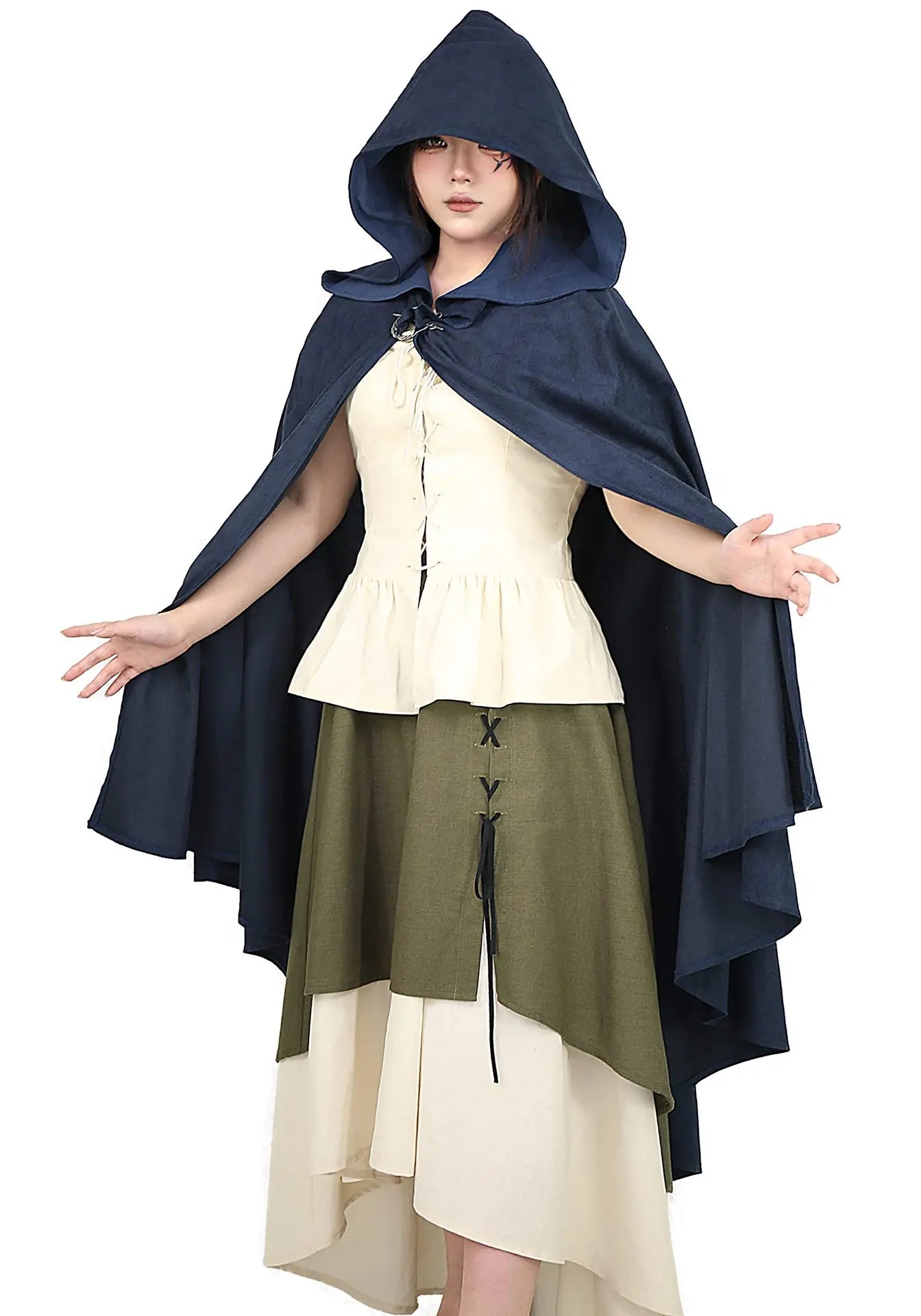Hood Cloak Cosplay Medieval Cape
