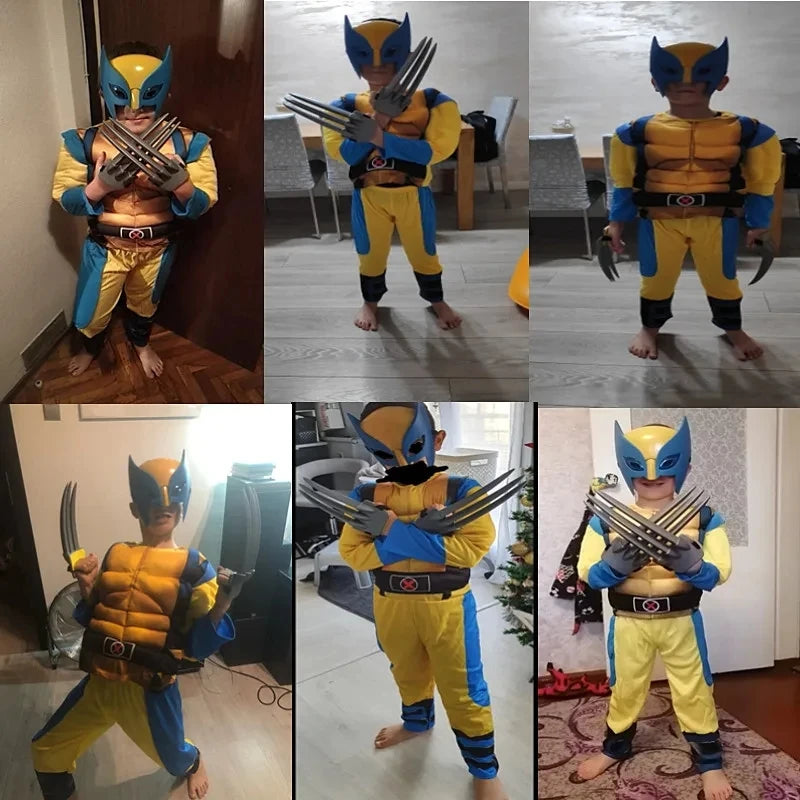 Wolverine Kids Cosplay Costume with Mask & Claws