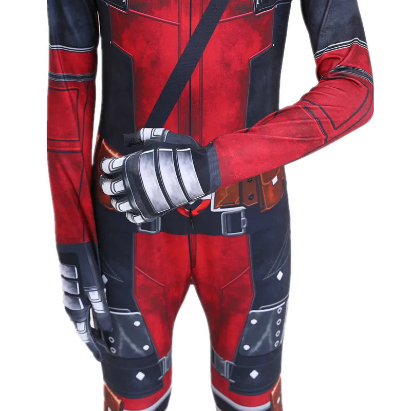 Deadpool Superhero Jumpsuit Costume with Mask