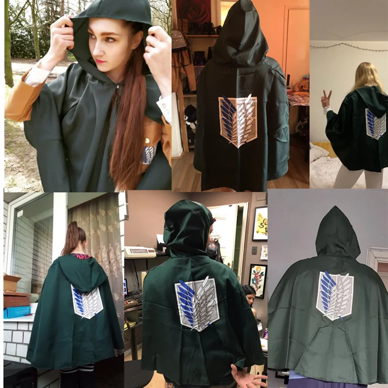 Halloween Japanese Hooded Cape Scout Corps Cosplay Costume Anime