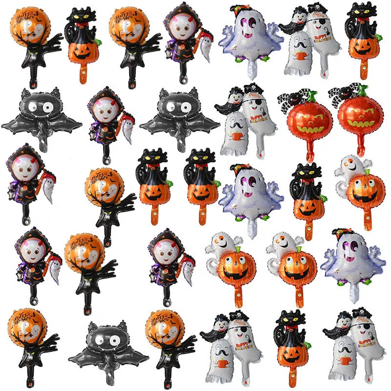 Mini Halloween Pumpkin Ghost Foil Balloons