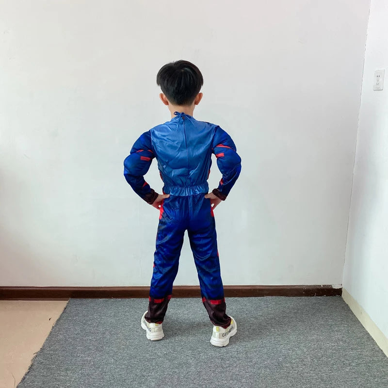 Child Captain America Muscle Costume with Shield