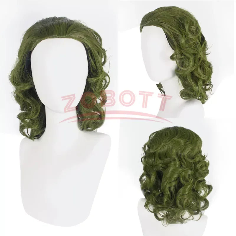 Joker Male Cosplay Costume Set with Mask & Wig