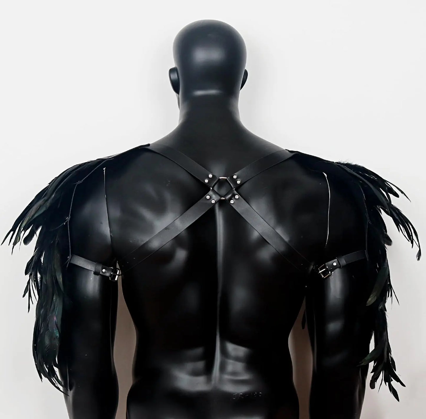 Feather Double Shoulder Guard Harness Costume