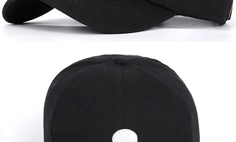 Skull Print Embroidery SunShade Baseball Cap