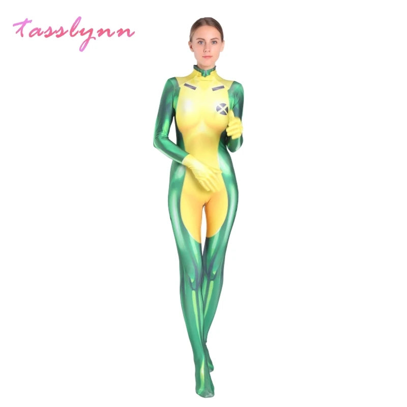 Rogue X-Men Cosplay Bodysuit for Adults & Kids