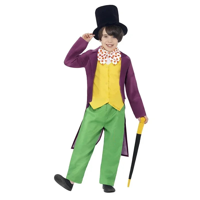 Child Factory Owner Cosplay Worker Boy Halloween Costume