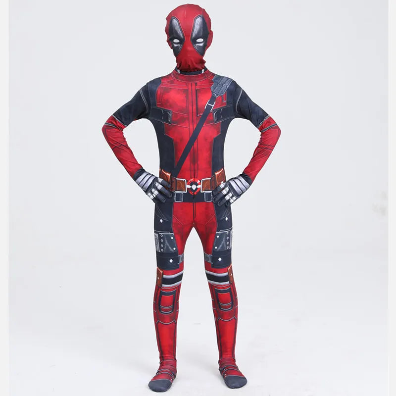 Deadpool Superhero Jumpsuit Costume with Mask