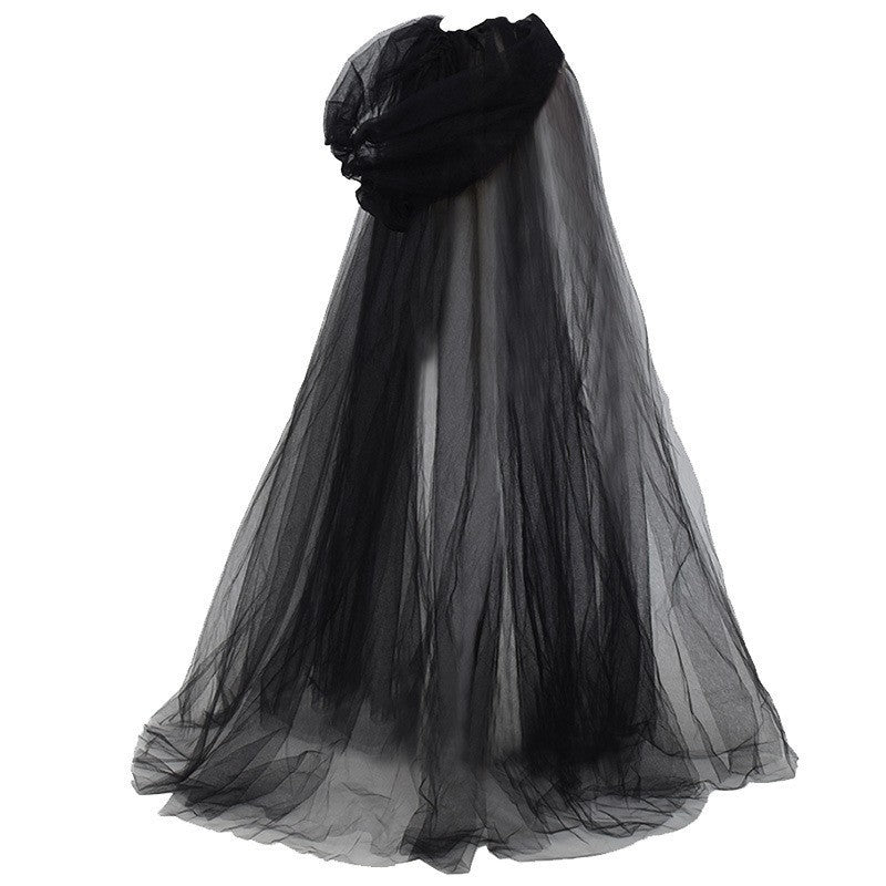 Hooded Mesh Ghost Cloak for Kids & Adults
