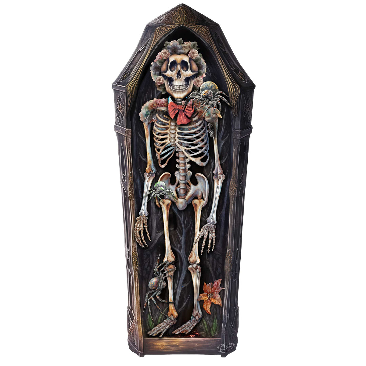 Skeleton Coffin Halloween Door Hanger by G.DeBrekht